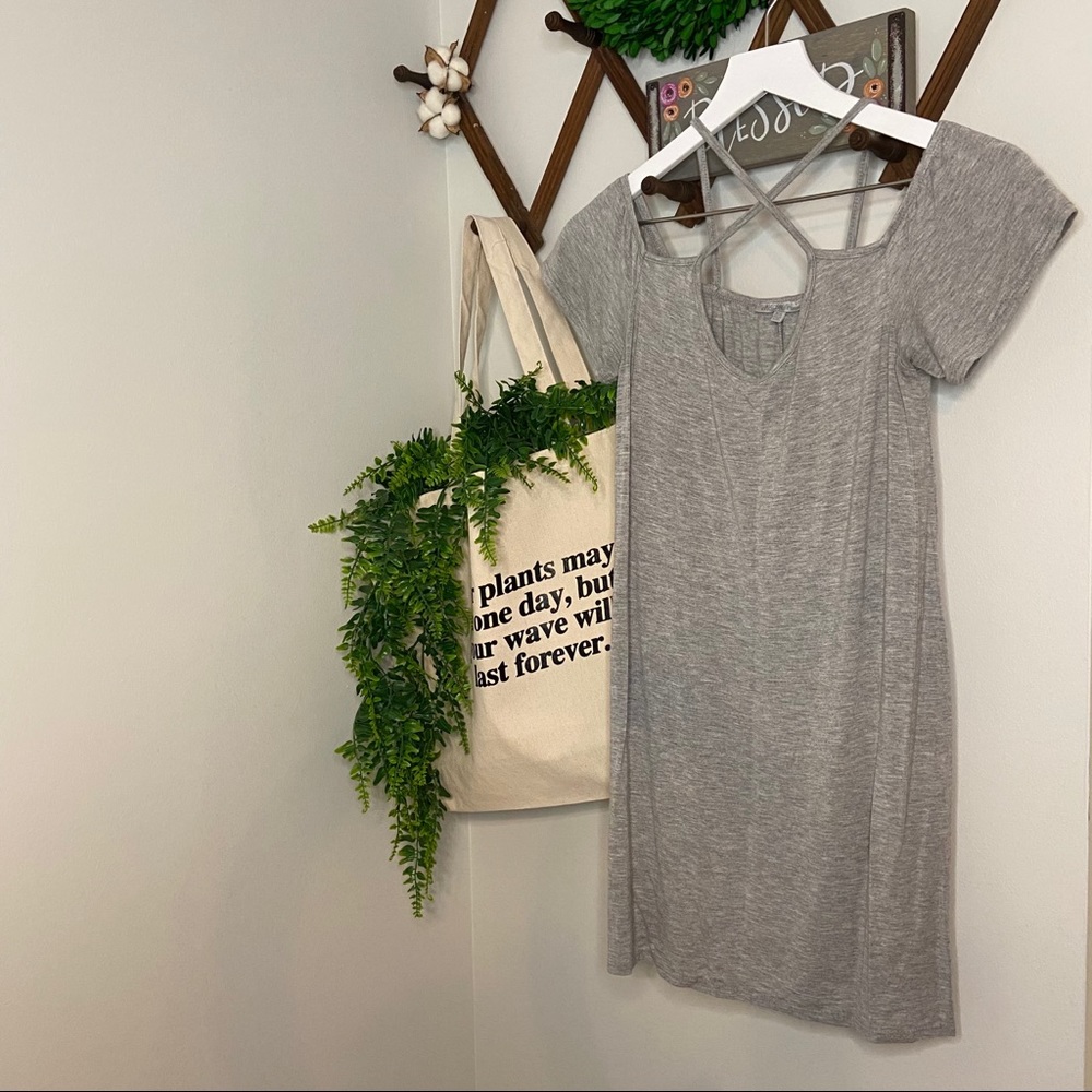Charlotte Russe Gray Short Sleeved Dress XS